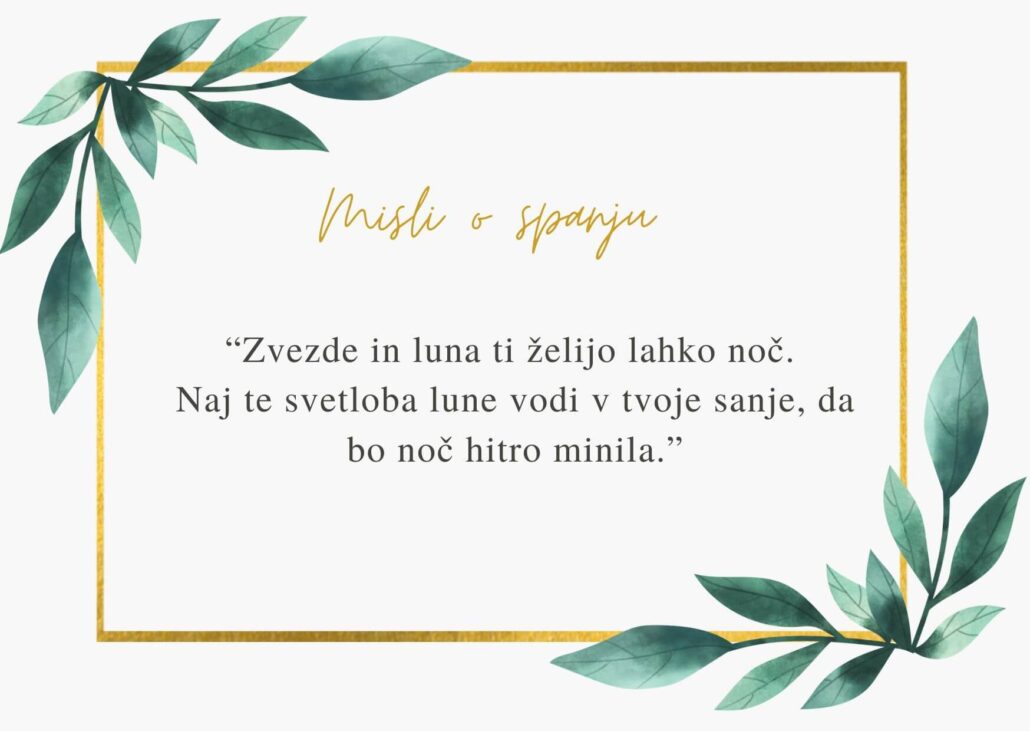 najlepše misli o spanju